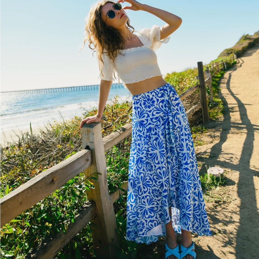 Anthropologie Hutch Printed Wrap Maxi Skirt NWT - Picture 4 of 6